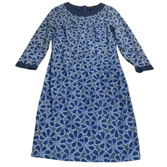 Lands' End Dresses & Skirts - Lands End Floral Blue Sheath Dress Size 8